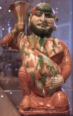 Figurine funéraire d'un étranger avec une outre, vers 674–750