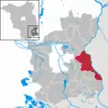 Localisation de Forst dans l'arrondissement de Spree-Neisse.