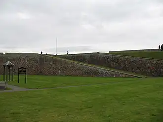 Des rampes ont été utilisées pour un accès rapide aux remparts.