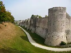 Vue nord-ouest des fortifications.