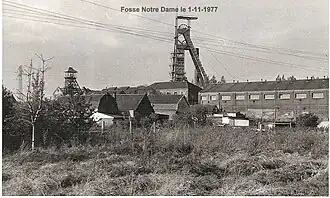 La fosse Notre-Dame en novembre 1977.