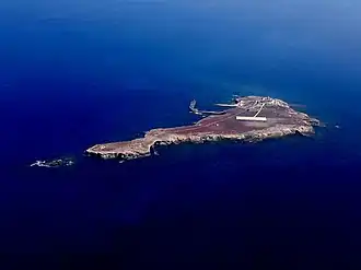 Photo aérienne de l'île.