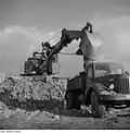 Travaux de reconstruction, vers 1950.
