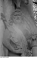 Détail de la sculpture du comte Syzzo dans le chœur occidental de la cathédrale de Naumbourg