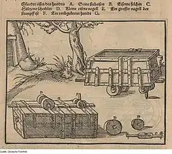 Dessin d'une berline du XVIe&nbsp;siècle.