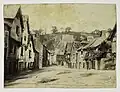 Fougères, place du marché, photographie d'Albert Durand de la Béduaudière.