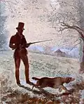 Chasse (1931), huile sur toile, collection privée, attribué à Félix Fournery.