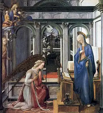Annonciation, vers 1443, Munich, Alte Pinakothek.