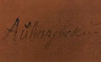 Signature au verso