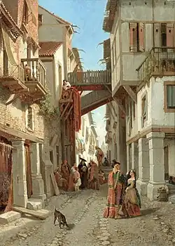 Scène de rue à Tolède.