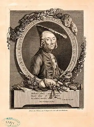 Jean-Louis La Ruettecomédien italien ordinaire du Roid'après Sébastien Leclerc.