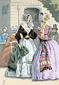 Élégantes à la terrasse de Tortoni (1847).