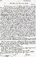 Lettre d'adieu adressée à son épouse le jour de sa mort.