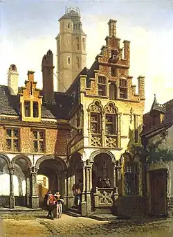 Cour du palais de Marguerite d'Autriche, à Malines.