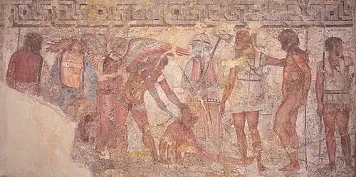 Sacrifice des prisonniers troyens.