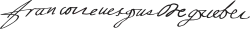 Signature de François de Laval Saint catholique