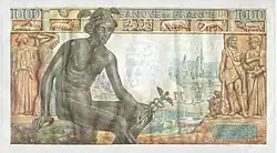 1000 francs Déméter, Face verso