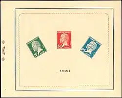 Épreuve de luxe de l'émission de 1923.