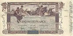 5 000 francs Flameng, Face recto