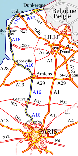 Carte de la route.