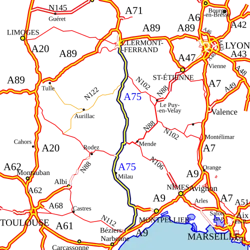 Carte de la route.