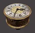 Horloge de table avec graduations des minutes, fin XVIIe&nbsp;siècle.