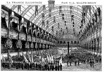 Distribution des récompenses lors de l'exposition universelle de 1878.