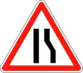 A3a - Chaussée rétrécie par la droite