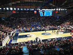 France - Tunisie, le 31 juillet 2023. Assis au 1er rang, Boris Diaw, Tony Parker et Florent Piétrus.