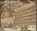 Dessin réalisé avec Francesco Bibiena pour le théâtre de Vérone en 1729, conservé au château de Windsor