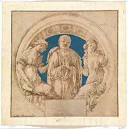 Dessin préparatoire pour un monument, 1490.