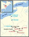 Forts français et britanniques 1753 1758