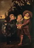 Groupe d’enfants, v.1620, huile sur toile, 150,6&nbsp;x 107,5&nbsp;cm (musées royaux des Beaux-Arts de Belgique, Bruxelles).