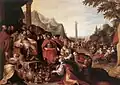 Frans Francken II, L'Adoration du Veau d'or, h/t, début du XVIIe&nbsp;siècle.