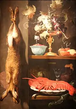 Nature morte avec un lièvre, une tazza de raisins et un homardFrans Snyders