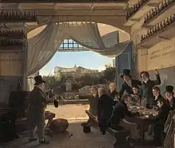 Le Prince héritier Louis de Bavière dans l'auberge espagnole à Rome (1824), Munich, Neue Pinakothek.