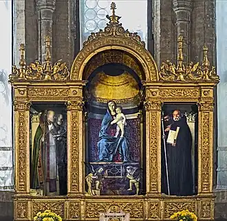 Vierge à l'Enfant, triptyque par Giovanni Bellini.
