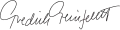 Signature de Fredrik Reinfeldt