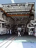 Le hangar à hélicoptère.