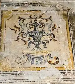 Fresque du XVIIIe&nbsp;siècle dans l'hôtel Cinquin-Lassarat des Murgers.