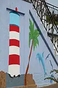 Peinture murale, rue de la Fontaine.