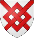 D'argent à une frette de gueules