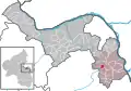 Localisation de Friesenheim dans la Verbandsgemeide et dans l'arrondissement