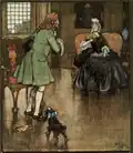 Illustration, frontispice de The Perverse Widow and The Widow de Richard Steele, 1909