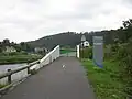 Entrée de Fumay par la voie verte au Sud.