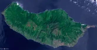 Image satellite de l'île de Madère