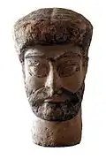 Portrait funéraire d'un homme barbu.