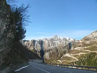 Le Diechterhoren depuis le col de la Furka.