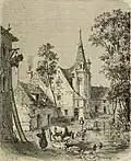 Château de la Prévalaye en 1881 (détruit en 1944, rasé en 1946)