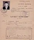 Livret scolaire du lycée du Parc à Lyon de Gérard Simonian